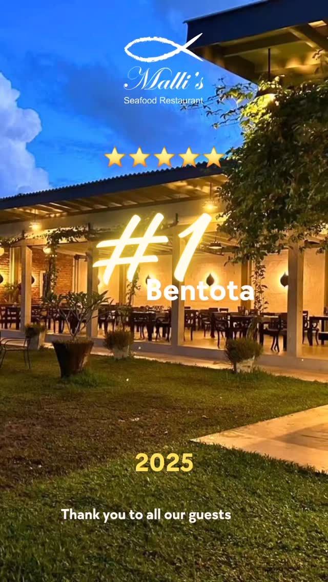 📣 We’re No. 1 in Bentota on TripAdvisor! 🏆🦞

At Malli’s Seafood Restaurant Riverside, we’re incredibly proud to be ranked #1 in Bentota by our amazing guests!

Your 5-star reviews inspire our team every day to serve the freshest seafood, deliver warm hospitality, and create an unforgettable riverside dining experience. 🌊✨

From grilled prawns to authentic Sri Lankan curry, it’s not just a meal—it’s a memory made by the river. 💙

🙏 Thank you to everyone who has supported us, reviewed us, and shared your kind words!

📍 Come visit us on your next trip to Bentota and taste why we’re at the top!

🔖 #TripAdvisorTopRated #Number1InBentota #BentotaRestaurants #SeafoodLovers #BestSeafood #TripAdvisorSriLanka #SriLankaFoodie #TopRatedRestaurant #BentotaEats #SeafoodByTheRiver #FreshSeafoodDaily #5StarService #GuestLove #SriLankaTravel #VisitBentota #SeafoodExperience #MallisSeafoodRestaurant #GrilledGoodness #RiversideDining #SriLankaEats
